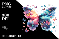 Cute Butterfly Silhouettes, Transparent PNG Product Image 2