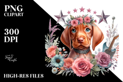 Rock Star Vizsla | Sublimation Clipart Product Image 2