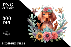 Rock Star Vizsla | Sublimation Clipart Product Image 2