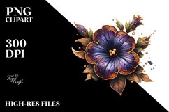 Stained Golden Watercolor Petunia Product Image 3