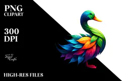 Vibrant Watercolor Duck PNG Product Image 2