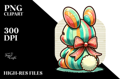 Colorful Retro Bunny PNG Product Image 2