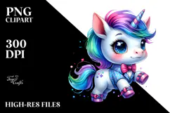 Cute Baby Unicorn Dancing with Cool Haircut and Expressive Product Image 2