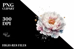 Watercolor Peonies Made of -Like Material Product Image 1