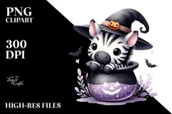 Fun Baby Zebra Halloween PNG Product Image 2