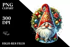 Vibrant Christmas Gnome PNG Product Image 3
