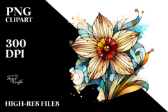 Abstract Stained Daffodil | Clipart Product Image 2