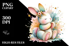 Colorful Bunny Made of Wood with Golden Insertions Product Image 2