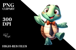Silly Cartoon Turtle, Transparent PNG Product Image 2