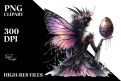 Gothic Fairy with Easter Egg, High-Res PNG Product Image 2
