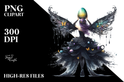 Creative Gothic Fairy with Easter Egg PNG Product Image 2