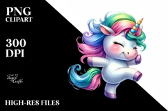 Dancing Baby Unicorn Funny PNG Product Image 3
