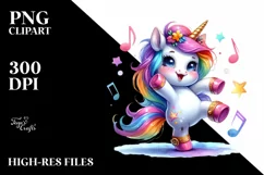 Dancing Baby Unicorn Funny PNG Product Image 1