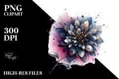 Shiny Chrysanthemum Watercolor Clipart Product Image 3