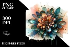 Shiny Chrysanthemum Watercolor Clipart Product Image 3
