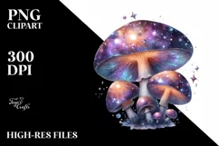 Detailed Shiny Mystical Mushroom PNG Product Image 3