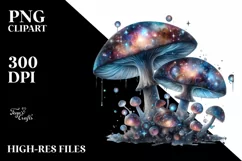 Detailed Shiny Mystical Mushroom PNG Product Image 1
