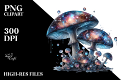 Detailed Shiny Mystical Mushroom PNG Product Image 2