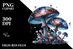 Detailed Shiny Mystical Mushroom PNG Product Image 2