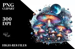 Detailed Shiny Mystical Mushroom PNG Product Image 1