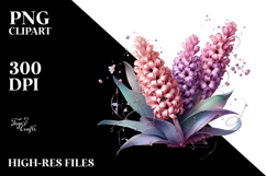 Hyacinth with Metalic Insertions PNG Product Image 2