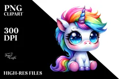 Funny Baby Unicorn PNG Product Image 2