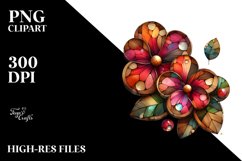Wooden Impatiens Stained Clipart Product Image 3