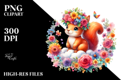 Cartoon-Style Watercolor Squirrel, Transparent PNG Product Image 2