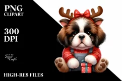 Saint Bernard in Winter, Transparent PNG Product Image 1