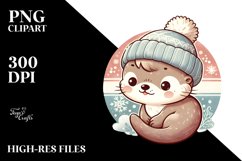 Retro Baby Otter PNG Product Image 2