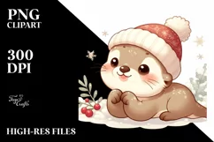 Retro Baby Otter PNG Product Image 2
