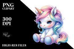 Cute Baby Unicorn | Sublimation | Clipart Product Image 3