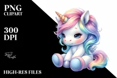 Cute Baby Unicorn | Sublimation | Clipart Product Image 3