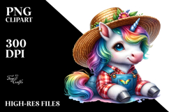 Farmer Hat Unicorn PNG Product Image 2