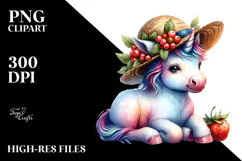 Farm-Themed Baby Unicorn PNG Product Image 2
