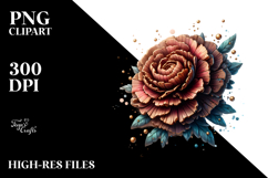 Stained Carnation, Watercolor Clipart Product Image 2