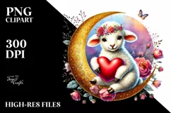 Digital Painting of Adorned Lamb, PNG Product Image 2