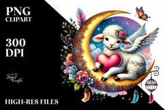Digital Painting of Adorned Lamb, PNG Product Image 2
