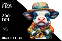 Melodic Baby Cow PNG Product Image 2