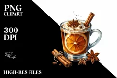 Watercolor Hot Buttered Rum Clipart Product Image 3