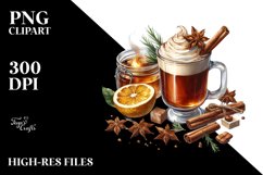 Watercolor Hot Buttered Rum Clipart Product Image 1
