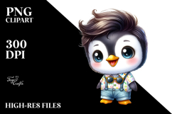 Baby Penguin Watercolor PNG Product Image 2