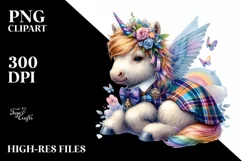 Scottish Highland Unicorn PNG Product Image 3