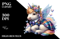 Scottish Highland Unicorn PNG Product Image 2