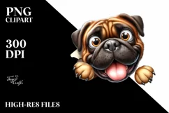 Crazy Bullmastiff with Popping Eyes | Sublimation | Clipart Product Image 3