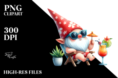Cute Colorful Gnome Cocktail PNG Product Image 2