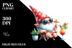 Cute Colorful Gnome Cocktail PNG Product Image 2