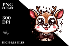 Whimsical Cartoon Deer PNG Product Image 2