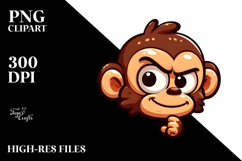 Silly Smirking Monkey, Transparent PNG Product Image 2