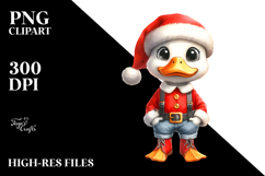 Duck in Santa Suit | Sublimation Clipart Product Image 2